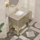 James Martin Lucian 36" Single Bathroom Vanity, Pebble Oak