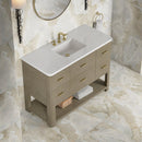James Martin Lucian 48" Single Bathroom Vanity, Pebble Oak