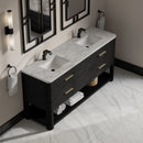 James Martin Lucian 72" Double Bathroom Vanity, Carbon Oak