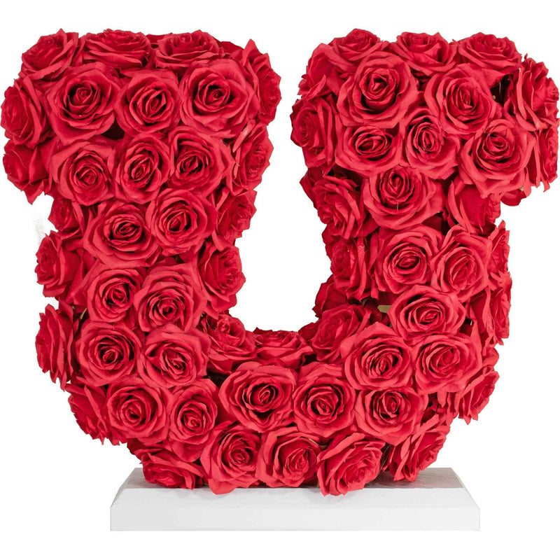 Lucky Rose Petal Horseshoe Centerpiece