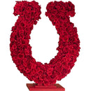 Lucky Rose Petal Horseshoe Centerpiece
