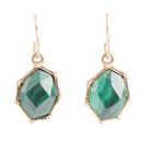 Lukcy 7's Green Malachite and Golden Earrings