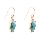 Lukcy 7's Green Malachite and Golden Earrings
