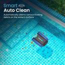 LumenX SE Solar Powered Automatic Robotic Pool Surface Skimmer Cleaner with 24/7 Continuous Cleaning Battery Power and Re-Engineered Twin Salt Chlorine Tolerant Motors