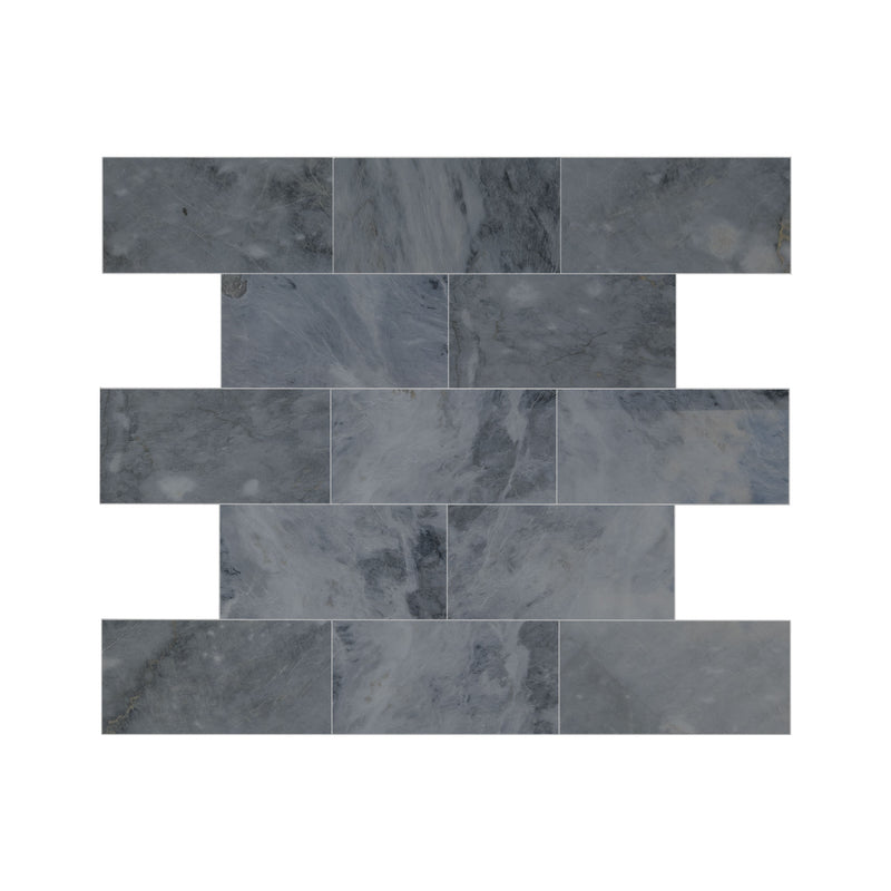 Luna Sky Gray Marble Tiles Polished Wall and Floor Tile 12"x24"