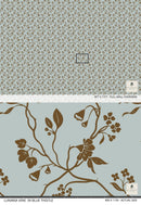 Lunaria Vine Wallpaper in Blue Thistle