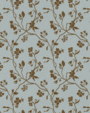 Lunaria Vine Wallpaper in Blue Thistle
