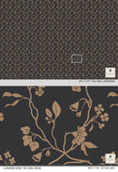 Lunaria Vine Wallpaper in Coal Rose