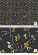 Lunaria Vine Wallpaper in Iron Slate