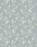 Lunaria Vine Wallpaper in Silver Mist
