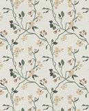 Lunaria Vine Wallpaper in Soft Alabaster