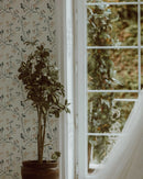Lunaria Vine Wallpaper in Soft Alabaster