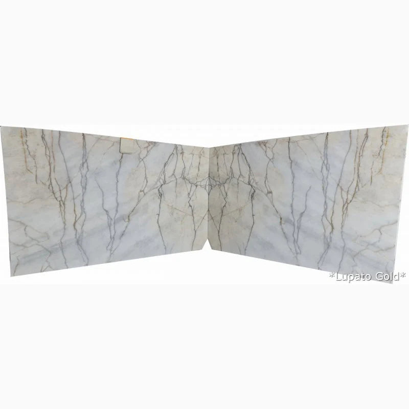 Lupato Gold White Bookmatching Polished Marble Slab