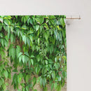 Lush ivy green leaf plant printed curtains for living room sheer panels by Decorbites