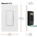 Lutron Maestro C.L Digital Dimmer Multi-Location Switch Kit, White