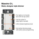Lutron Maestro C.L Digital Dimmer Multi-Location Switch Kit, White