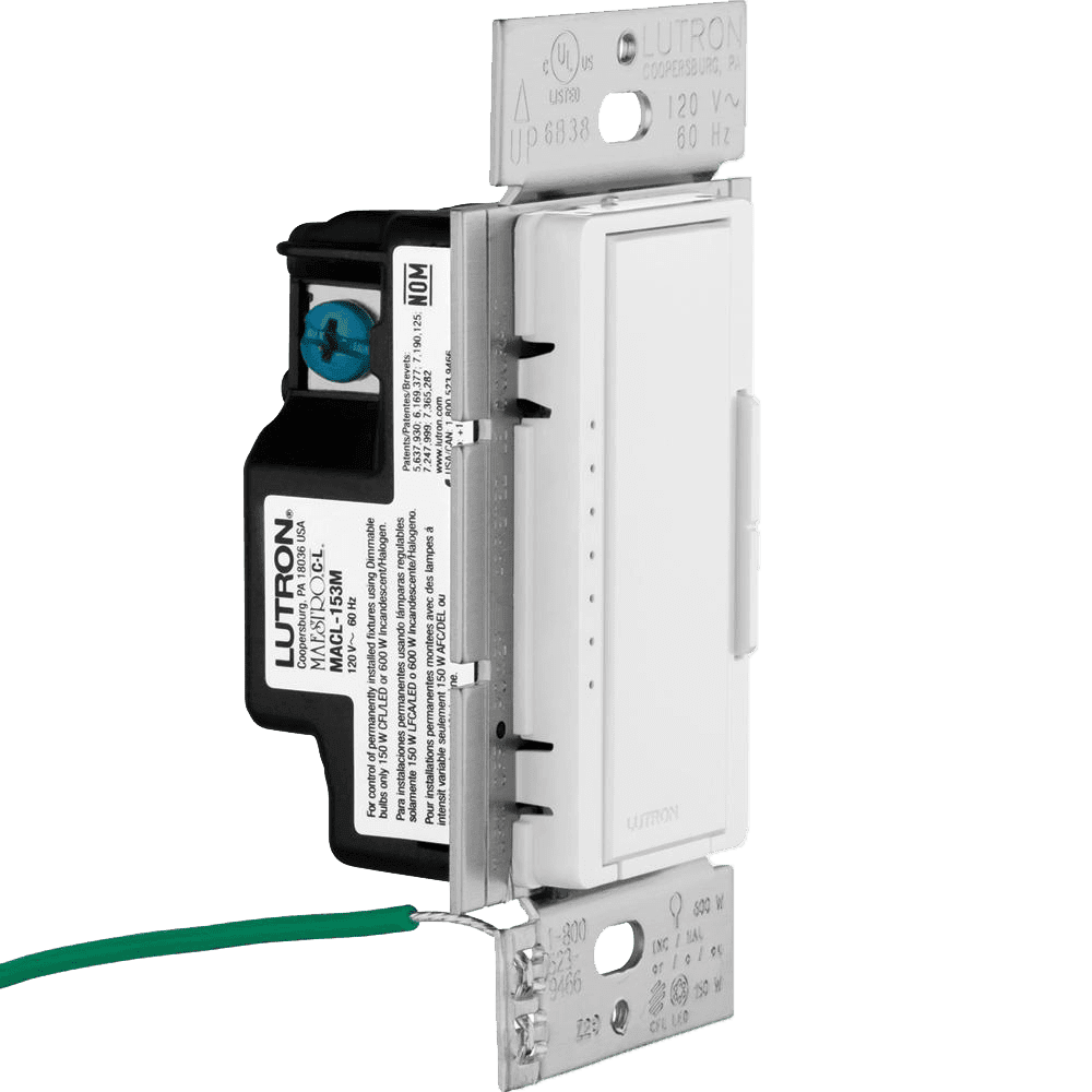 Lutron Maestro C.L Digital Dimmer Multi-Location Switch Kit, White, photo 2 of 7