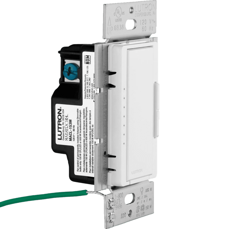 Lutron Maestro C.L Digital Dimmer Multi-Location Switch Kit, White, photo 2 of 7