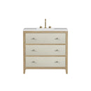 James Martin Celeste 36" Single Bathroom Vanity, Sunwashed Oak with Embossed Shagreen Drawer Fronts