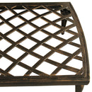 Modern Aluminum Bronze Patio Chaise Lounge with Wheels and Cushion