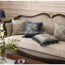 GobekUsa Camellia Floral Velvet Cushion Cover for Sofa Couch Bed - Luxe European Style