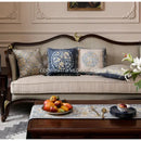 GobekUsa Camellia Floral Velvet Cushion Cover for Sofa Couch Bed - Luxe European Style