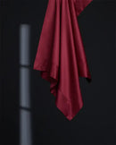 GobekUsa Burgundy Red Egyptian Cotton Bedding Set - Soft Silky Solid Color Luxe Duvet Cover, Sheet, Pillowcases