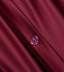 GobekUsa Burgundy Red Egyptian Cotton Bedding Set - Soft Silky Solid Color Luxe Duvet Cover, Sheet, Pillowcases