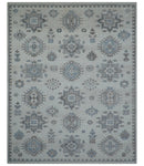 Luxe Custom Made Turkish Ivory Hand knotted Wool And Linen Blend Rug