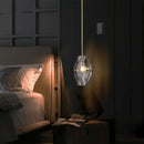 GobekUsa Crystal Glass Pendant Lamp Luxe Chandelier for Bedroom Restaurant Kitchen Home