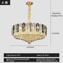 GobekUsa Crystal Duplex Villa Chandelier Hall Light - Luxe Living Room Middle Floor Lamp