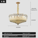 GobekUsa Crystal Duplex Villa Chandelier Hall Light - Luxe Living Room Middle Floor Lamp