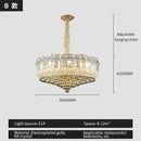 GobekUsa Crystal Duplex Villa Chandelier Hall Light - Luxe Living Room Middle Floor Lamp