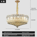 GobekUsa Crystal Duplex Villa Chandelier Hall Light - Luxe Living Room Middle Floor Lamp