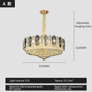 GobekUsa Crystal Duplex Villa Chandelier Hall Light - Luxe Living Room Middle Floor Lamp