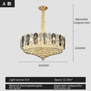 GobekUsa Crystal Duplex Villa Chandelier Hall Light - Luxe Living Room Middle Floor Lamp