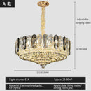 GobekUsa Crystal Duplex Villa Chandelier Hall Light - Luxe Living Room Middle Floor Lamp