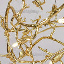 GobekUsa Crystal LED Chandelier: Luxe Gold Lighting Fixture for Living Room & Kitchen