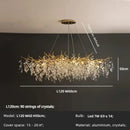 GobekUsa Crystal Branch Pendant Light Chandelier Luxe LED Gold Droplight