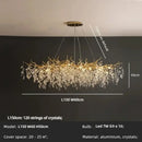 GobekUsa Crystal Branch Pendant Light Chandelier Luxe LED Gold Droplight