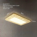GobekUsa Crystal LED Ceiling Chandelier - Luxe Rectangular Design for Stylish Home Decor