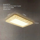 GobekUsa Crystal LED Ceiling Chandelier - Luxe Rectangular Design for Stylish Home Decor