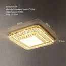 GobekUsa Crystal LED Ceiling Chandelier - Luxe Rectangular Design for Stylish Home Decor