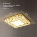 GobekUsa Crystal LED Ceiling Chandelier - Luxe Rectangular Design for Stylish Home Decor