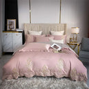 GobekUsa 1000TC Egyptian Cotton Gold Embroidery 4Pcs Bedding Set - Luxe Chic Collection