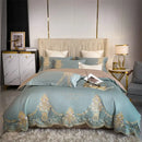 GobekUsa 1000TC Egyptian Cotton Gold Embroidery 4Pcs Bedding Set - Luxe Chic Collection
