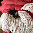 GobekUsa Egyptian Cotton Lace Ruffles Wedding Bedding Set 4-Piece Luxe Collection