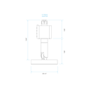 Luxrite 2.5" 15W Cylinder H Track Adapter