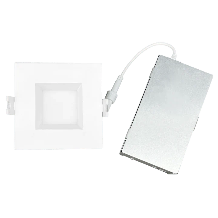 Luxrite LR22638 3" 10W LED Square Regressed Wafer Selectable CCT Hi Lumen