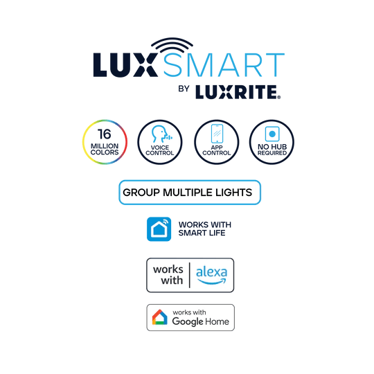 Luxrite LR22740 4" 10.5W LED Round Recessed Slim Wafer Selectable RGBW